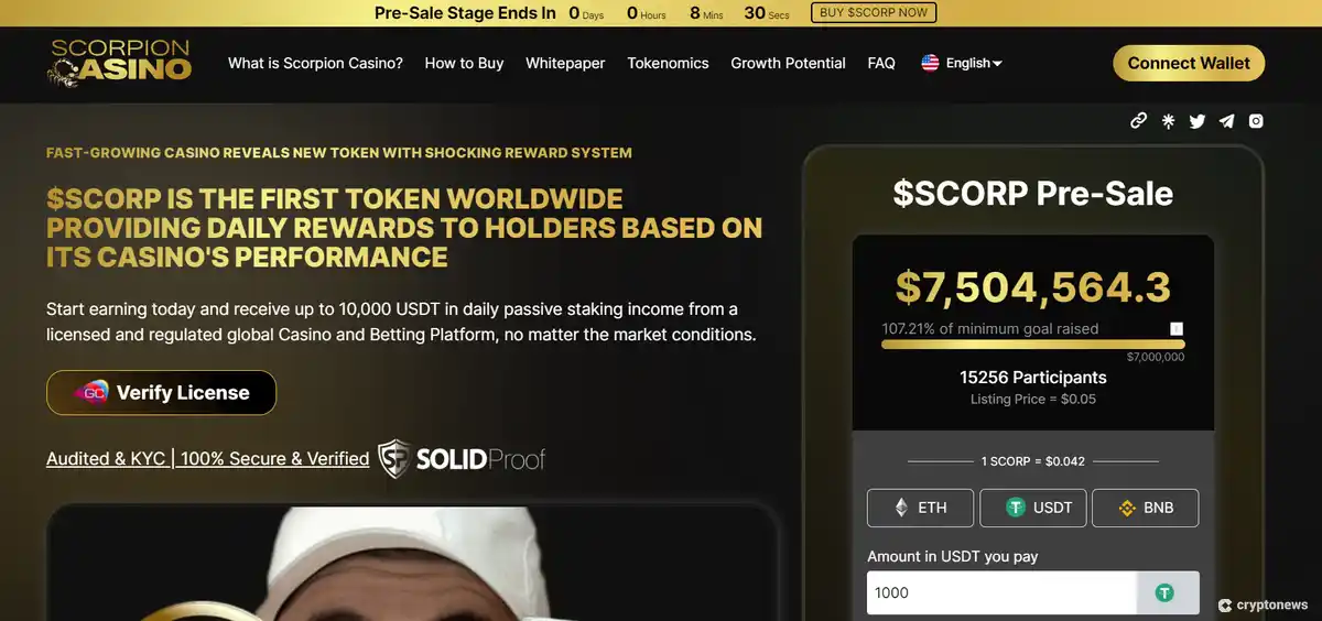 Scorpion casino best crypto to buy 2024