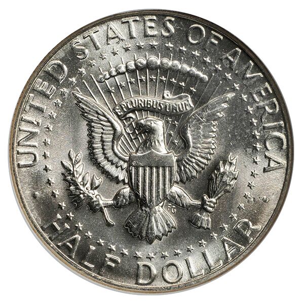 1970-D Kennedy Half Dollar Reverse