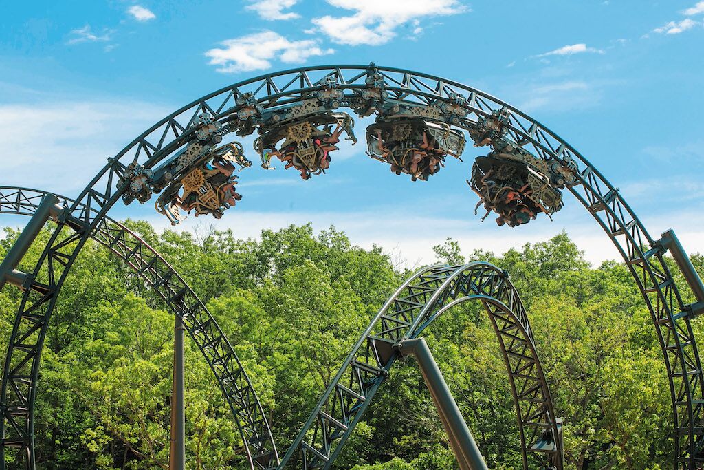 The Time Traveler ride at Silver Dollar City