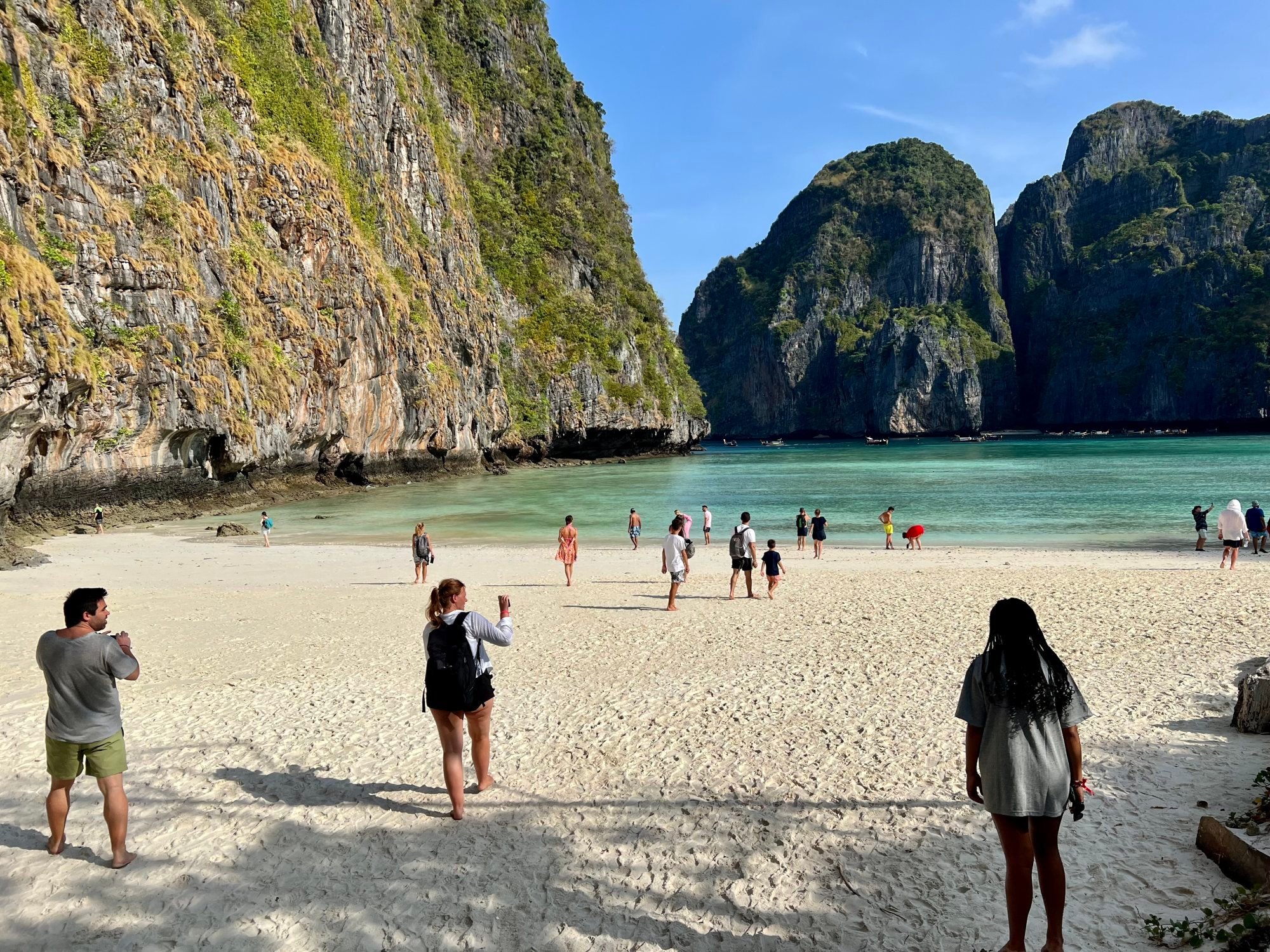 Thailand’s world-famous Maya Bay in Koh Phi Phi. Thailand’s beaches have drawn more than 9 million foreign visitors in the first quarter of the year. Photo: dpa