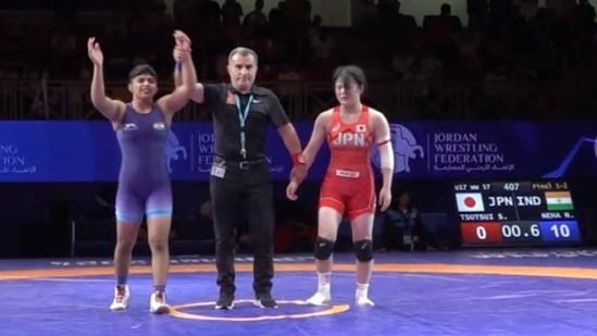 Neha Sangwan, wrestler who welcomed Vinesh Phogat with currency garland, becomes U-17 world champion days after warcry