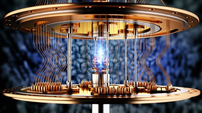 A quantum computer is shown.