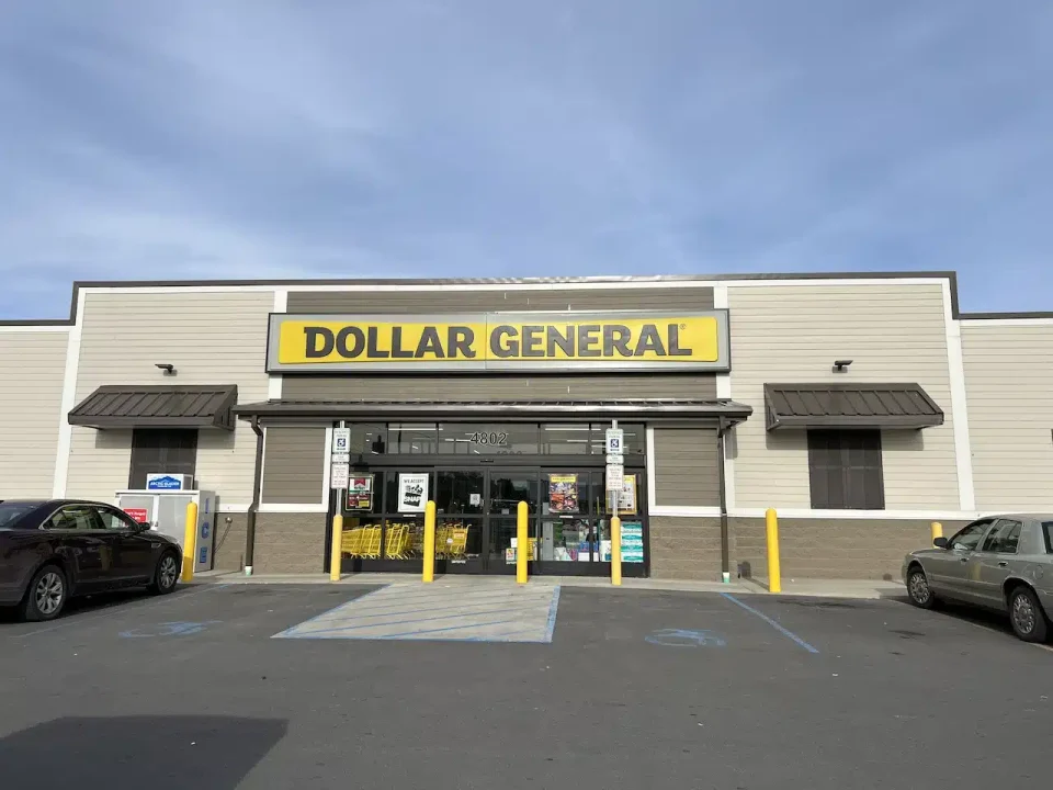 A Dollar General storefront with a "Closing Soon" sign, reflecting the recent store closures and financial struggles of the discount retailer.