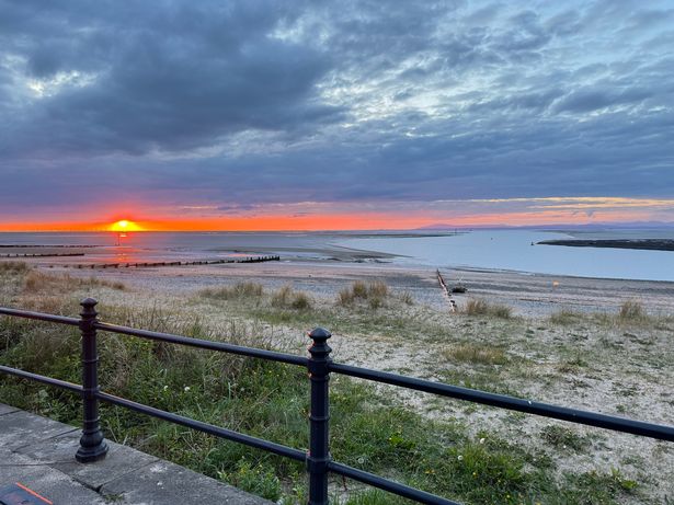 Sunset Fleetwood beach, Lancashire.