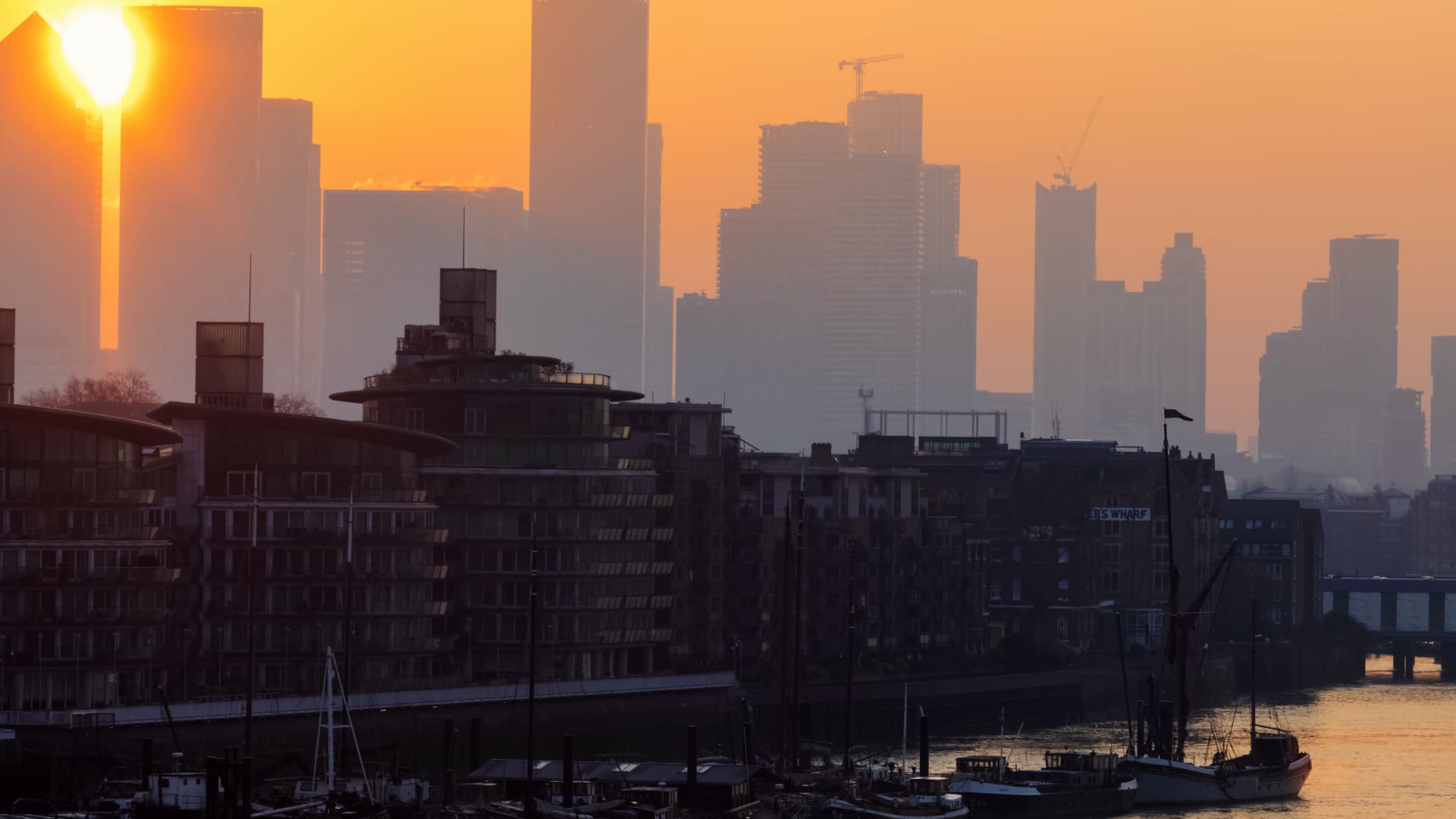 London at dawn.