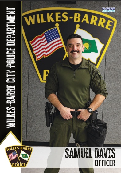 Wilkes-Barre police officer Samuel Davis. (Bob Kalinowski / Staff Photographer)
