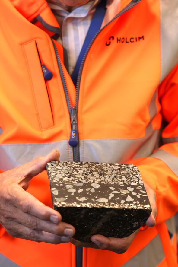 Phil shows different types of asphalt mixes