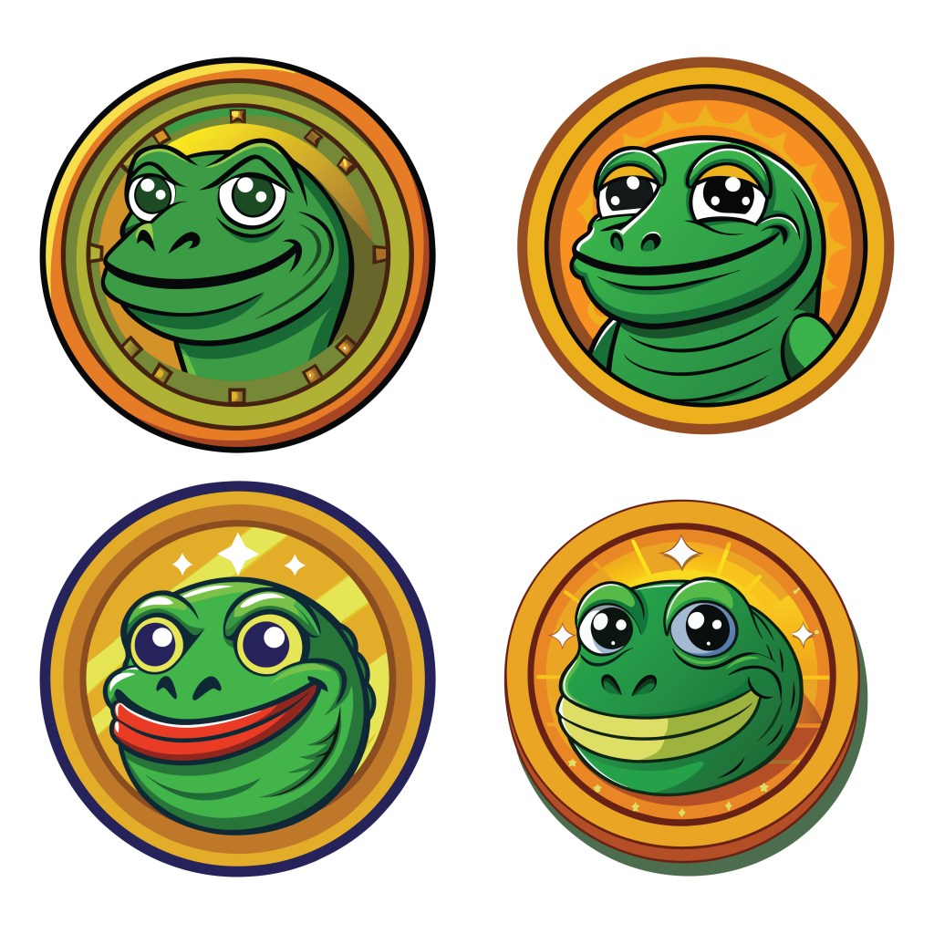 Pepe Coin illustrations. 