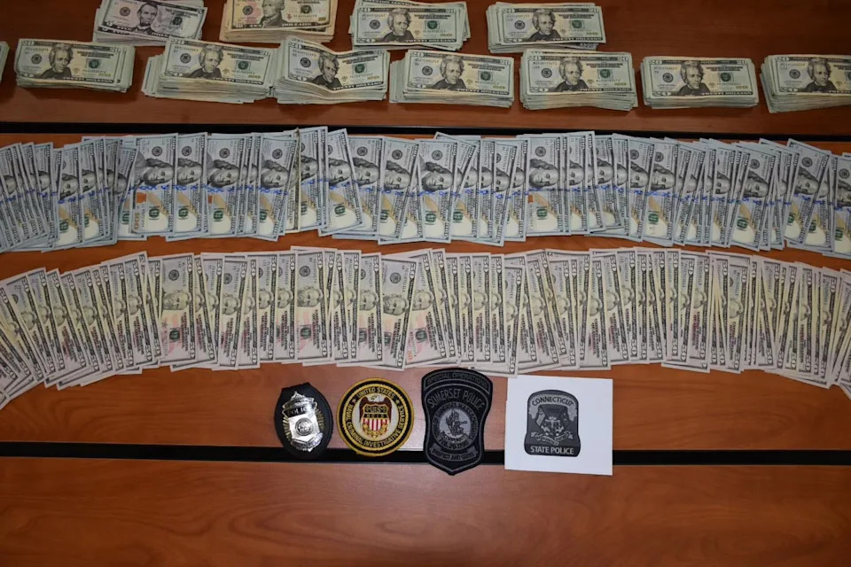 Somerset Police released a photo of $51,444 in U.S. currency seized in a raid at the Lotus Flower Body Works massage parlor on GAR Highway on July 8.