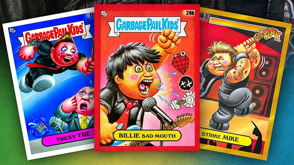Green Day Garbage Pail Kids cards .