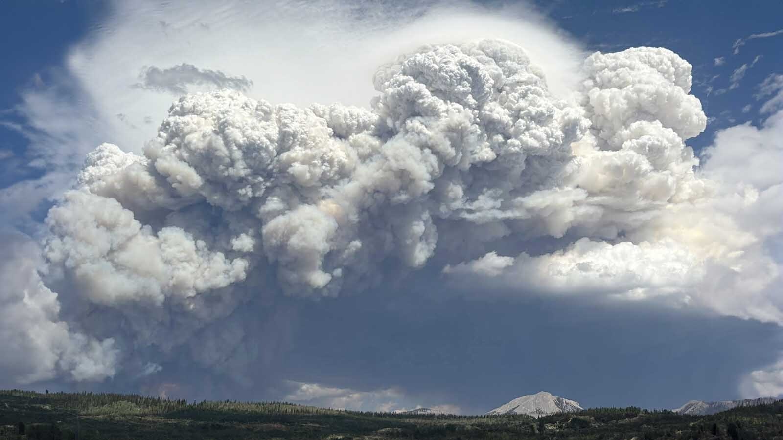 The Dollar Lake Fire was reported at about 20-30 acres Thursday afternoon. By Friday evening, it’s exploded to more than 10,000 acres, pushing south and forcing more evacuations, including an area bible camp.