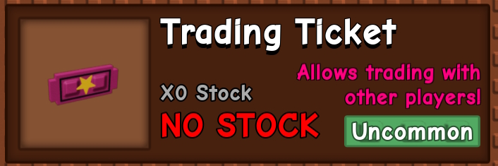 Trading Ticket GAG