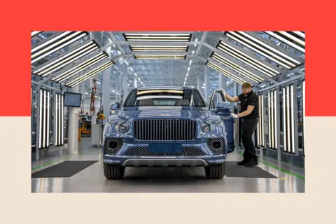 Chris J. Ratcliffe/Bloomberg via Getty Images A Bentley Bentayga sport utility vehicle in the final inspection area on the production line at the Bentley Motors Ltd. headquarters in Crewe, UK
