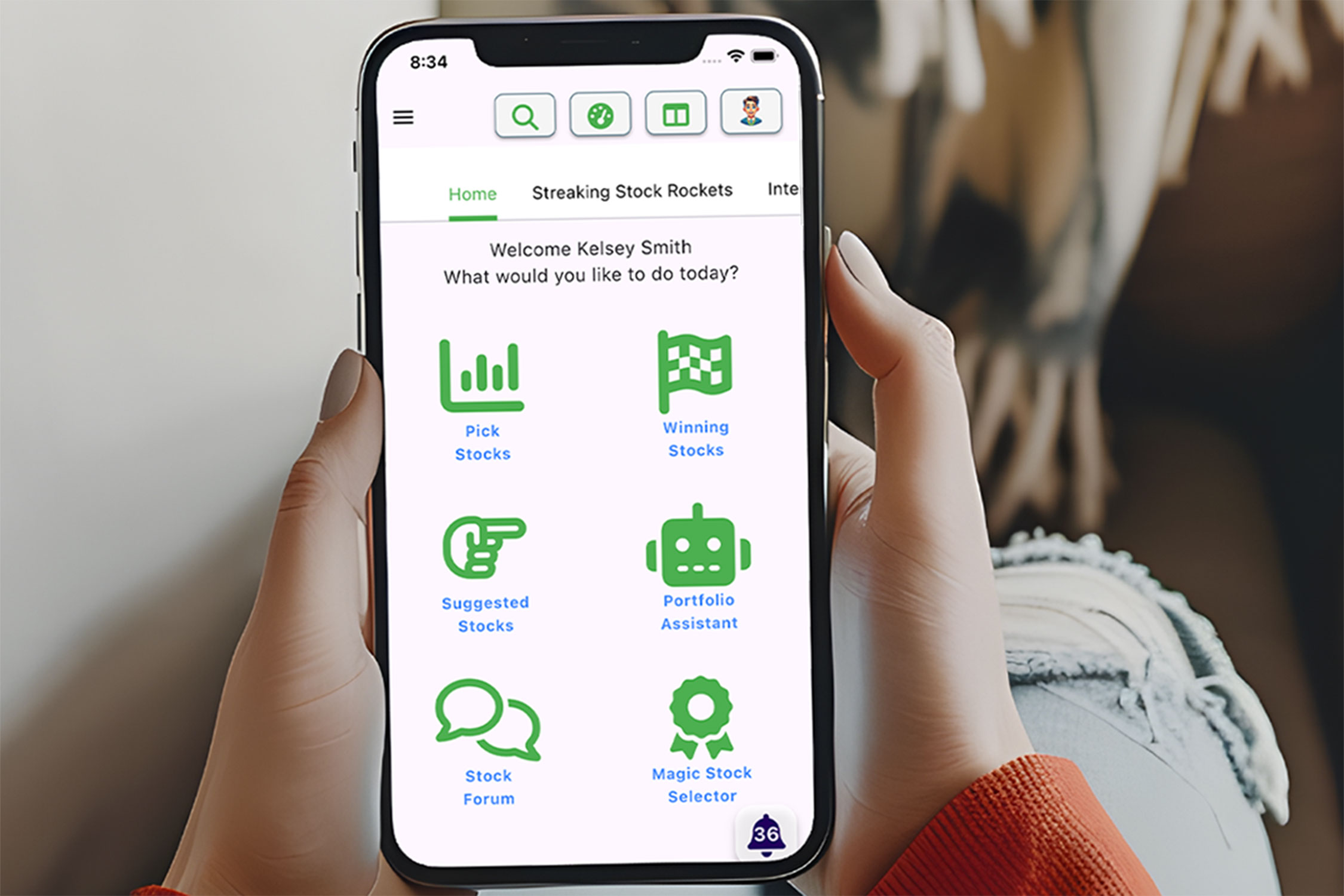 Interior image for Sterling AI-assisted Stock Picker Lifetime Subscription Stack Commerce sponsored deal