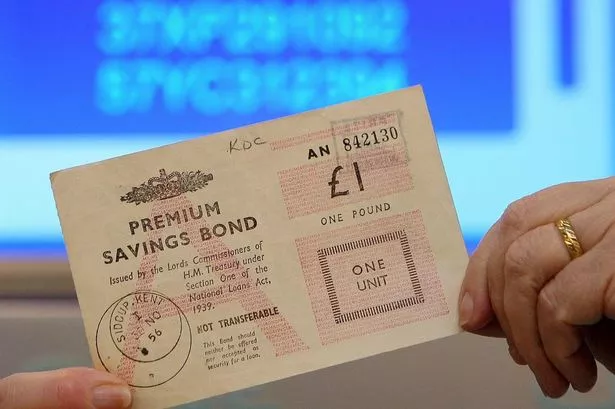A paper slip of Premium Bonds