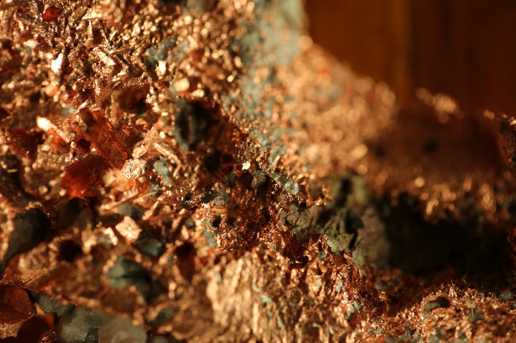Close-up of copper ore.