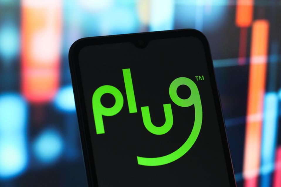 In this photo illustration, the Plug Power logo is seen...