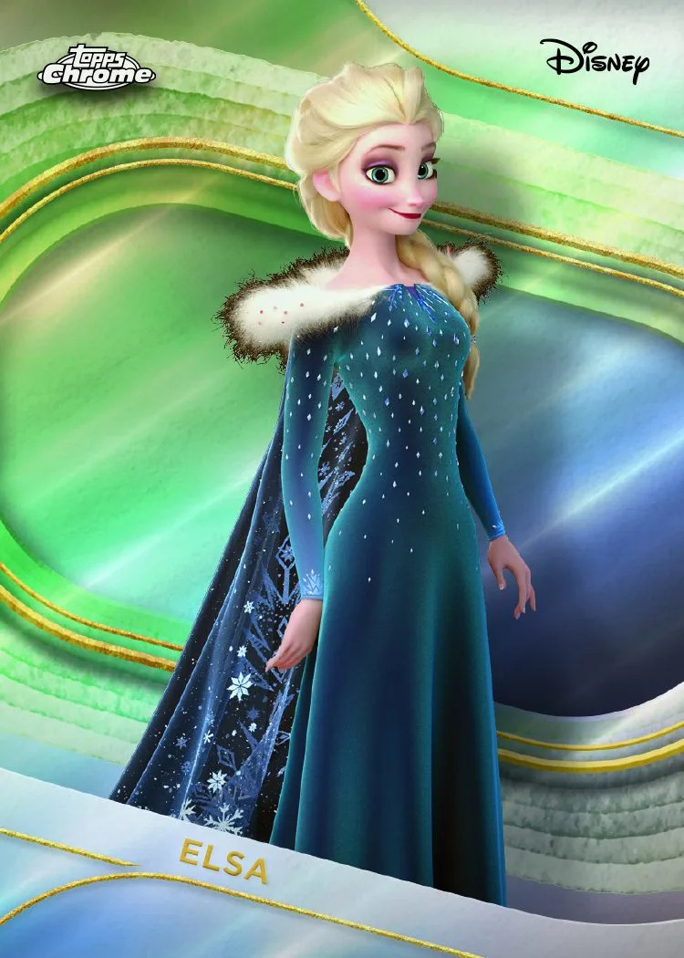 topps chrome disney collectible elsa card