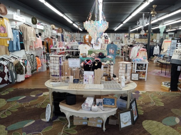Some of the many items for women at Sassy Chics New & Rustic Trading Post in Amherst. (Bob Stascak- For The Morning Journal)