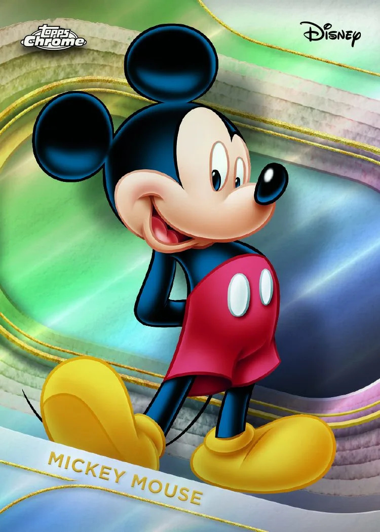 topps chrome disney collectible mickey card