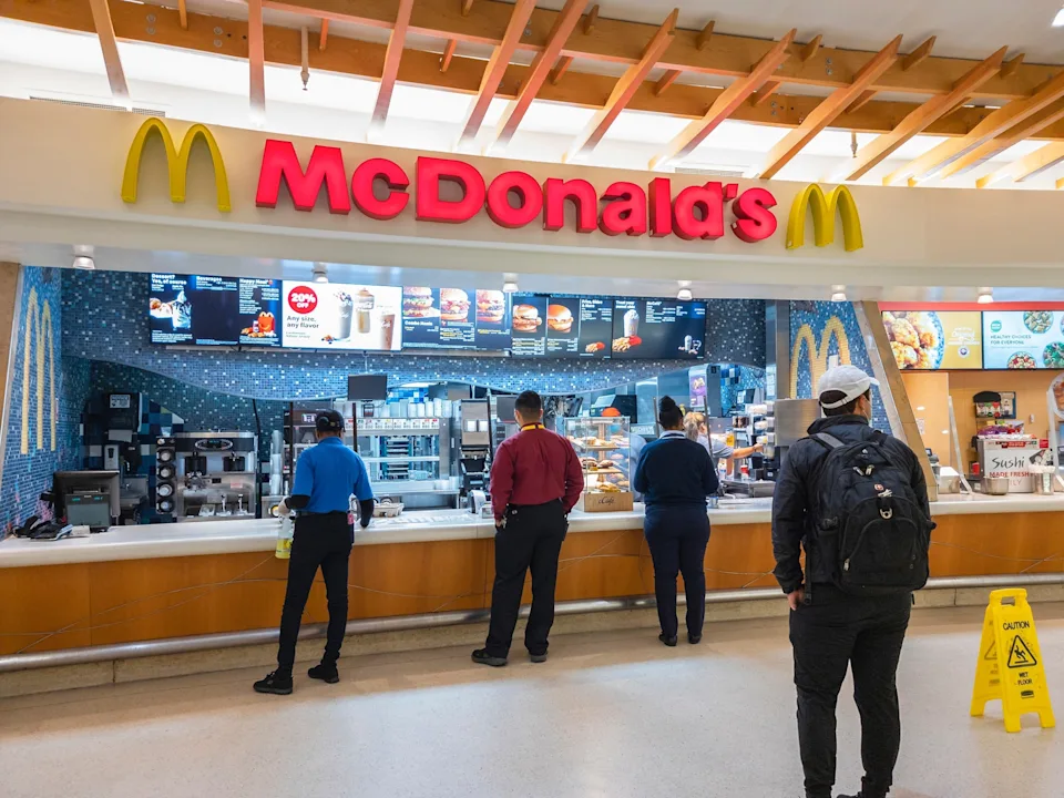 STOCK IMAGE/Getty Images - PHOTO: In this Feb. 9, 2022, file photo, a McDonald's Restaurant is shown inside Terminal B of Orlando International Airport in Orlando, Fla.