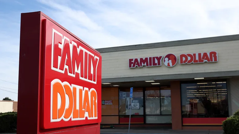 Exterior of a Family Dollar store