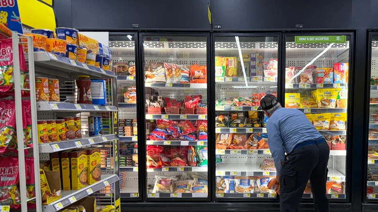 A person shopping at a Dollar General store in Chicago,Illinois