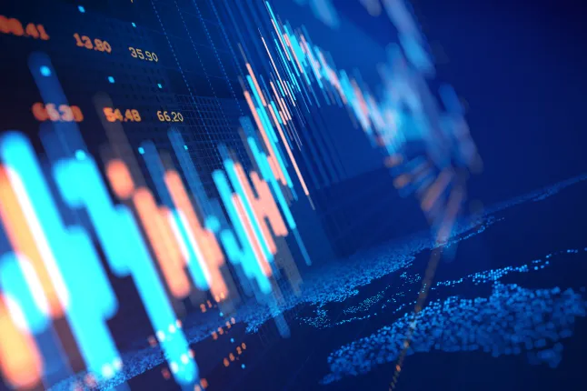 Global stock market chart
