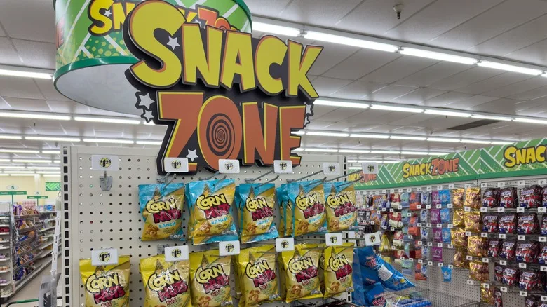 Snack zone at a Dollar Tree store