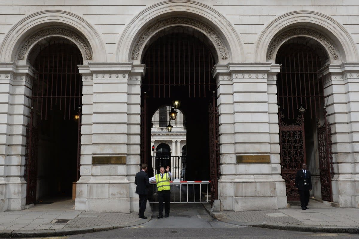 Entrance archways to the Foreign, Commonwealth, and Development Office (FCDO), which provides funding to British International Investment (PA Archive)