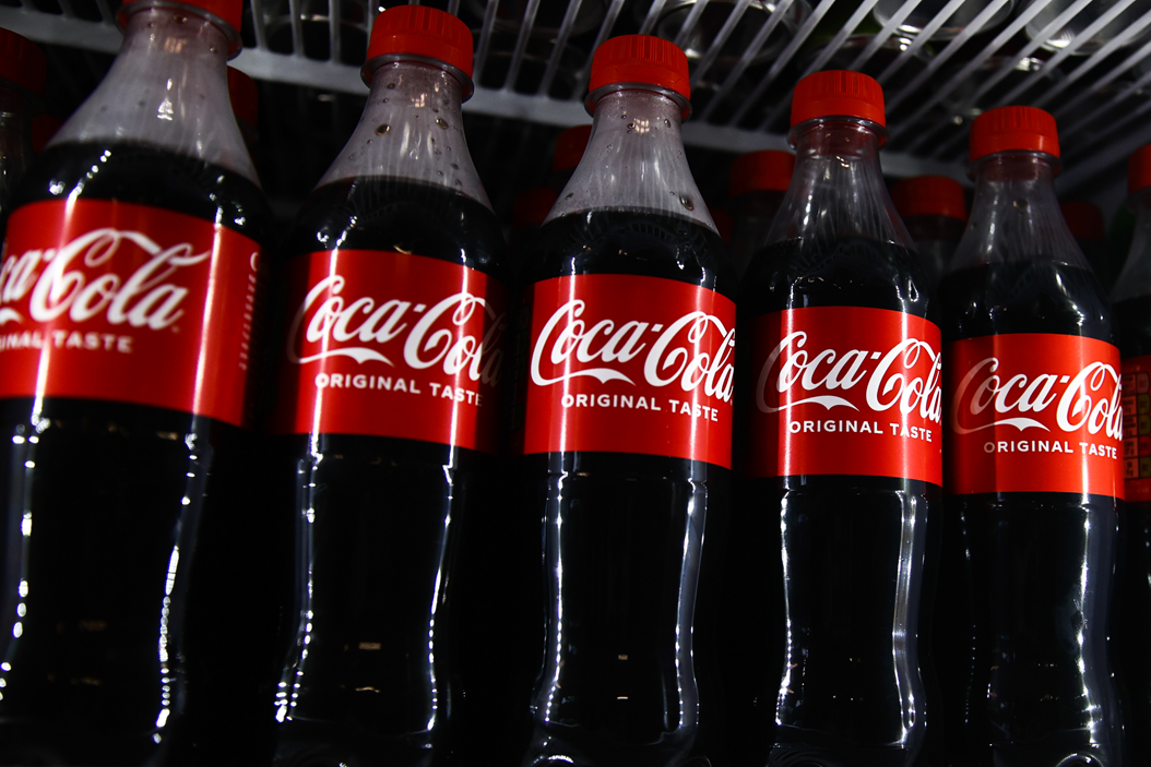 Coca-Cola bottles.