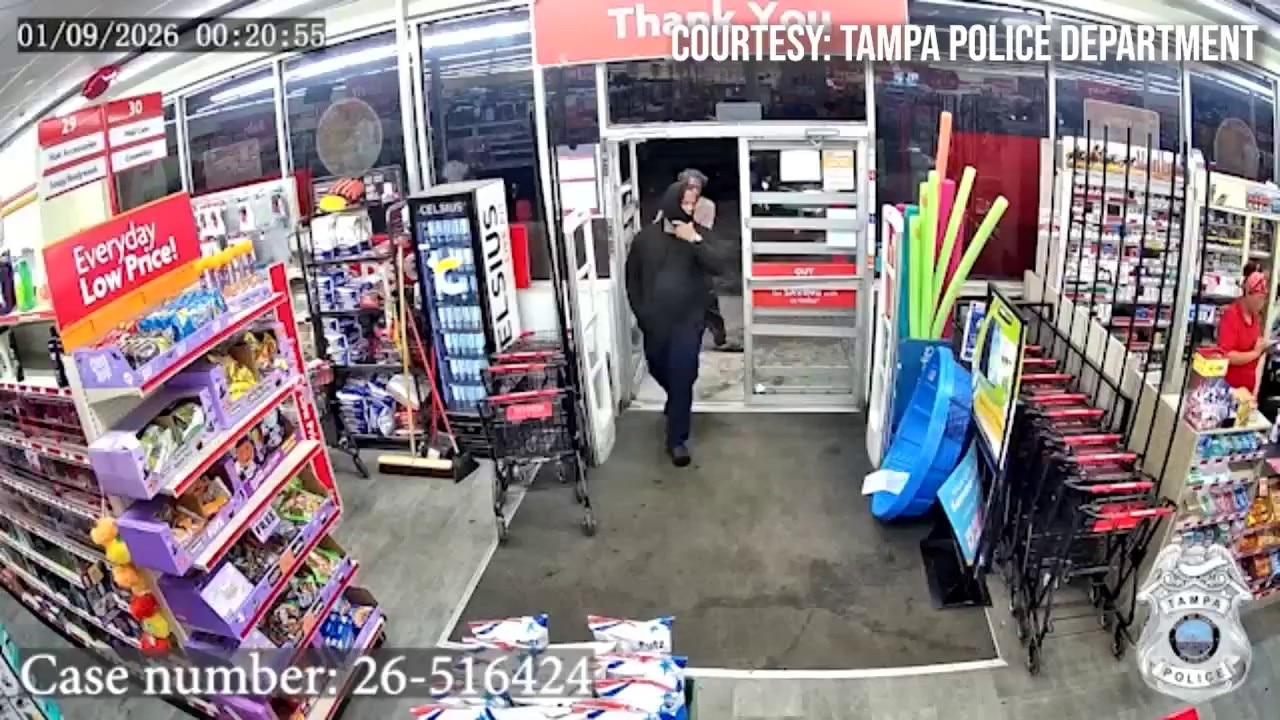 Video: Armed suspect robs Family Dollar in Tampa